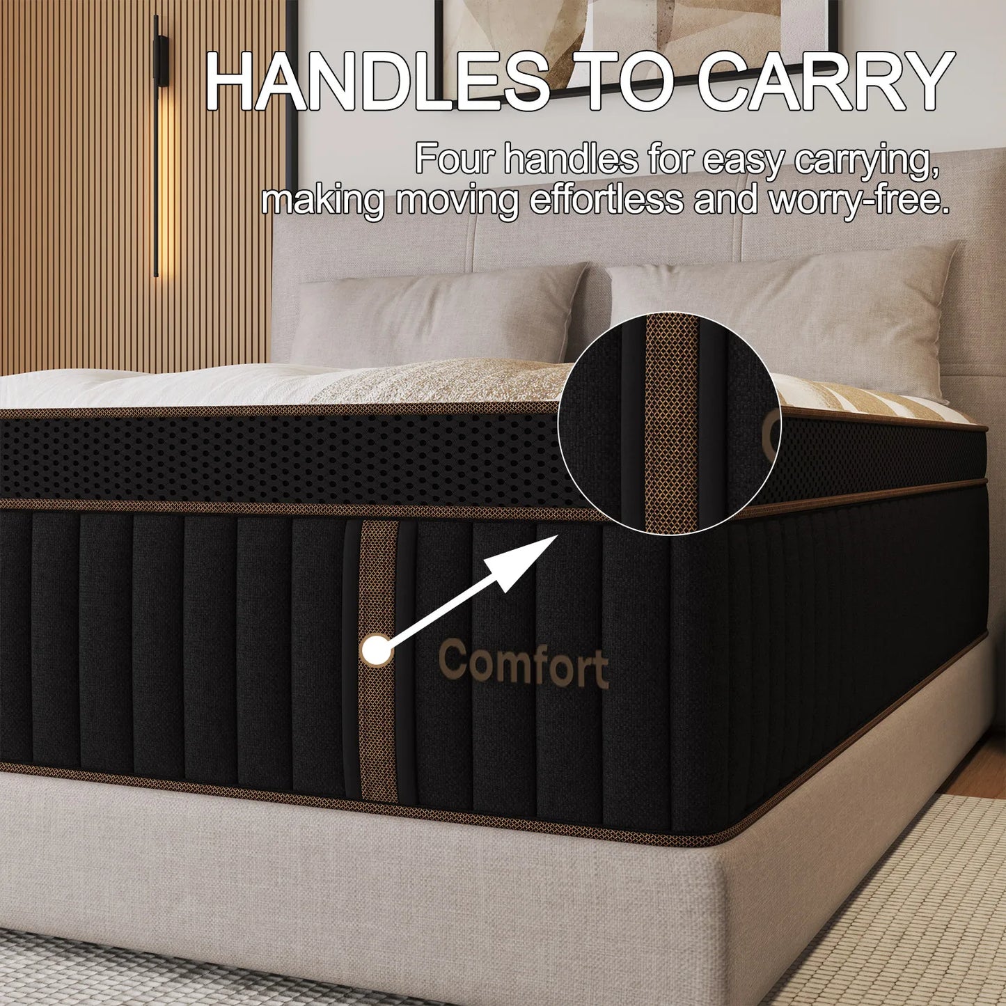 Sweetlove Duchessz Hybrid Mattress – Gel Memory Foam & Pocket Springs, Medium Firm, 12" & 14"