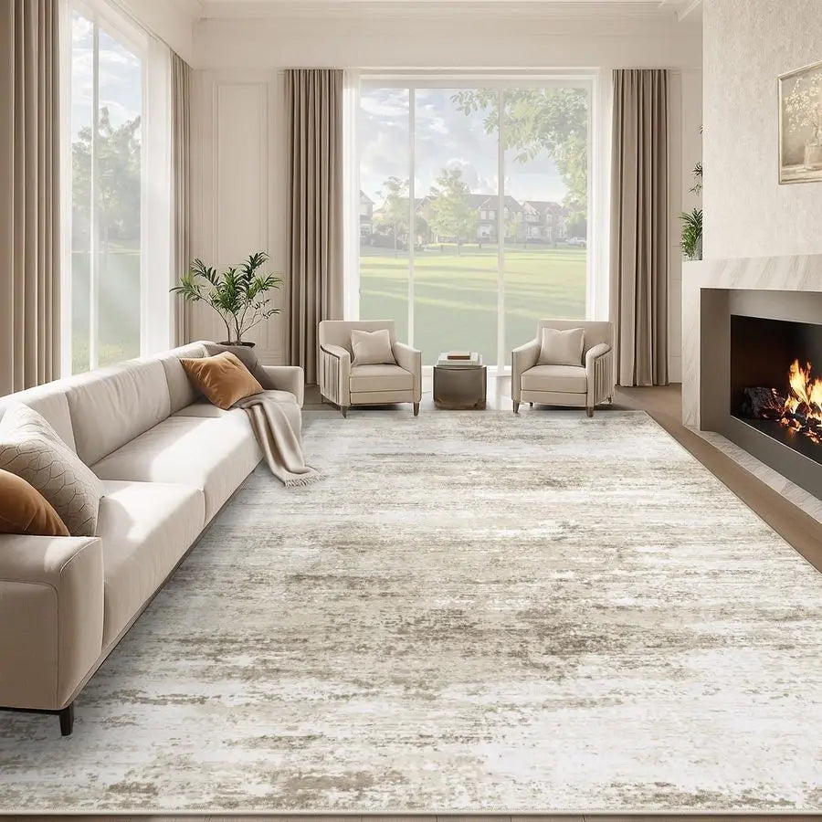 Abstract Area Rug 8x10 – Soft, Non-Slip, Machine Washable for Living Room, Bedroom & Nursery