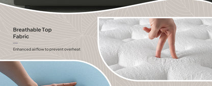 BedStory 14" Luxury Hybrid Mattress – Gel Memory Foam & Pocket Springs, Made in USA
