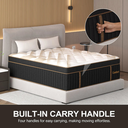 Sweetlove Hybrid Pocket Spring Mattress – Gel Memory Foam, Medium Firm, 12" & 14"