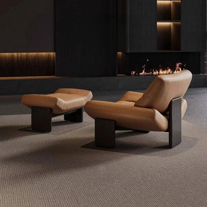 Italian Leather Single Seater Lounge Chair – Designer Leisure Accent Chair