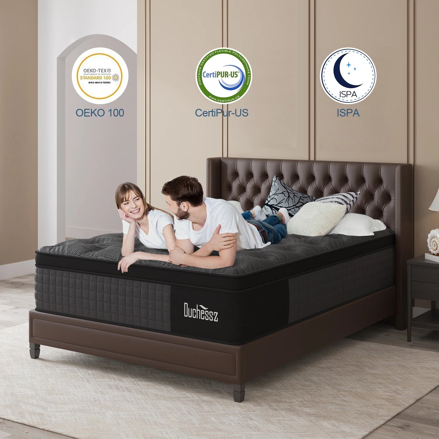 Sweetlove Euro Top Hybrid Mattress – Pocket Spring & Gel Memory Foam, Medium Firm, 14"