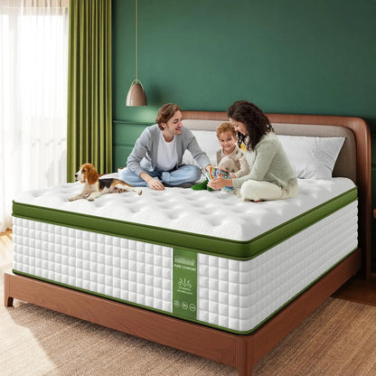 BedStory Hybrid Mattress – Gel Memory Foam & Pocket Springs (12" & 14", Full/Queen/King)