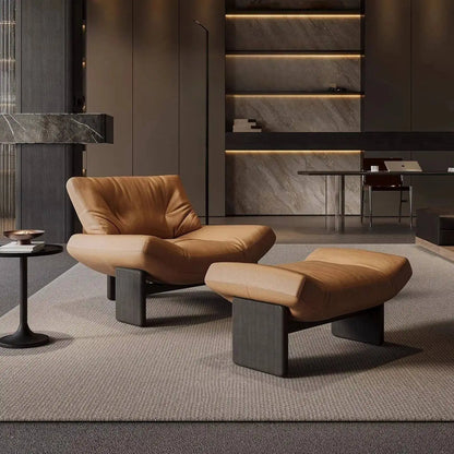 Italian Leather Single Seater Lounge Chair – Designer Leisure Accent Chair