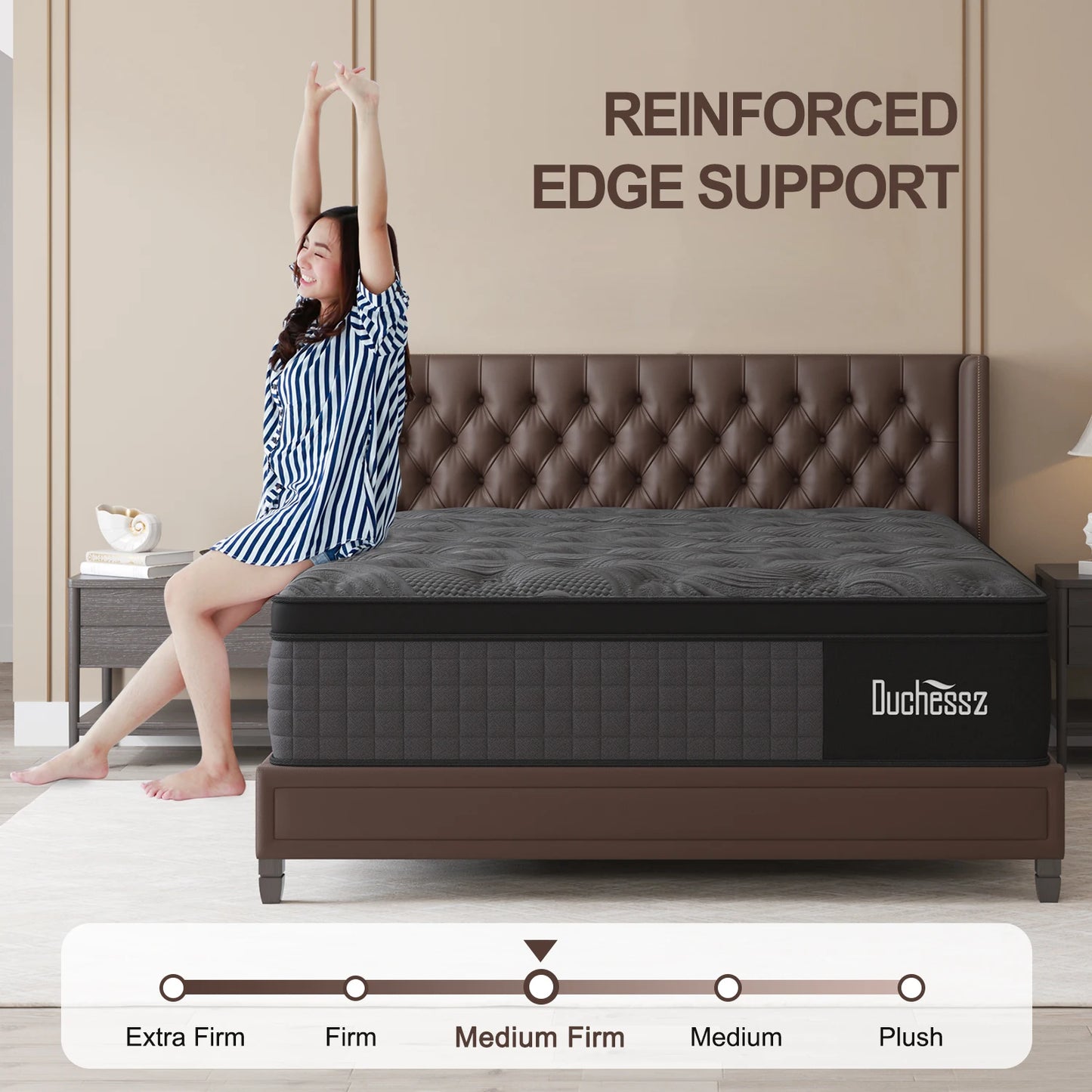 Sweetlove Euro Top Hybrid Mattress – Pocket Spring & Gel Memory Foam, Medium Firm, 14"