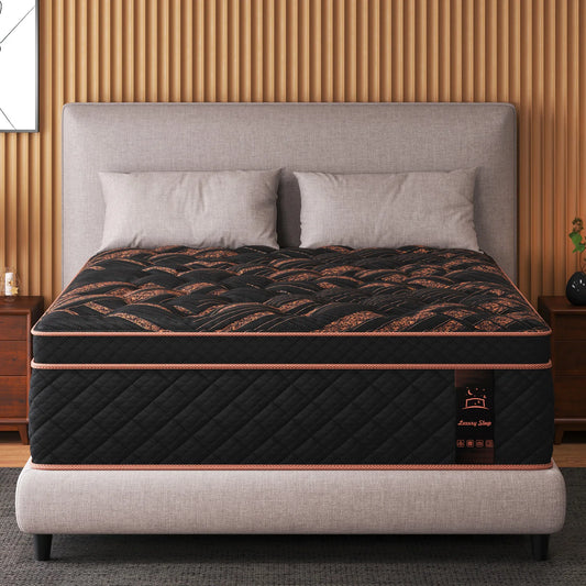 Sweetlove 14" Euro Top Hybrid Mattress – Gel Memory Foam & Pocket Springs, Cooling, Medium Firm