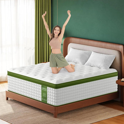 BedStory Hybrid Mattress – Gel Memory Foam & Pocket Springs (12" & 14", Full/Queen/King)