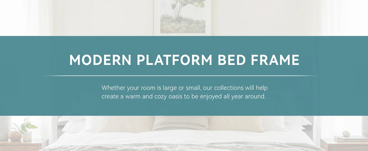 Upholstered Bed Frame with Adjustable Headboard – Soft Linen Fabric, Noise-Free, No Box Spring | Full Queen King