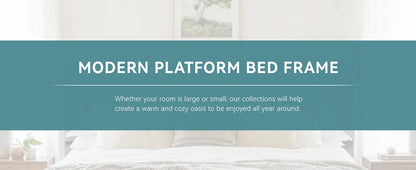 Upholstered Bed Frame with Adjustable Headboard – Soft Linen Fabric, Noise-Free, No Box Spring | Full Queen King