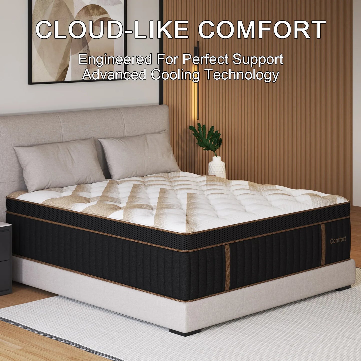 Sweetlove Duchessz Hybrid Mattress – Gel Memory Foam & Pocket Springs, Medium Firm, 12" & 14"