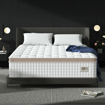 BedStory 14" Luxury Hybrid Mattress – Gel Memory Foam & Pocket Springs, Made in USA