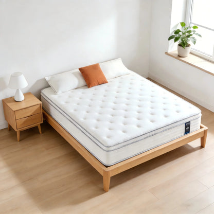 Madevos Hybrid Mattress – Pocket Springs & Foam, Medium Firm, Motion Isolation, 10"–14"