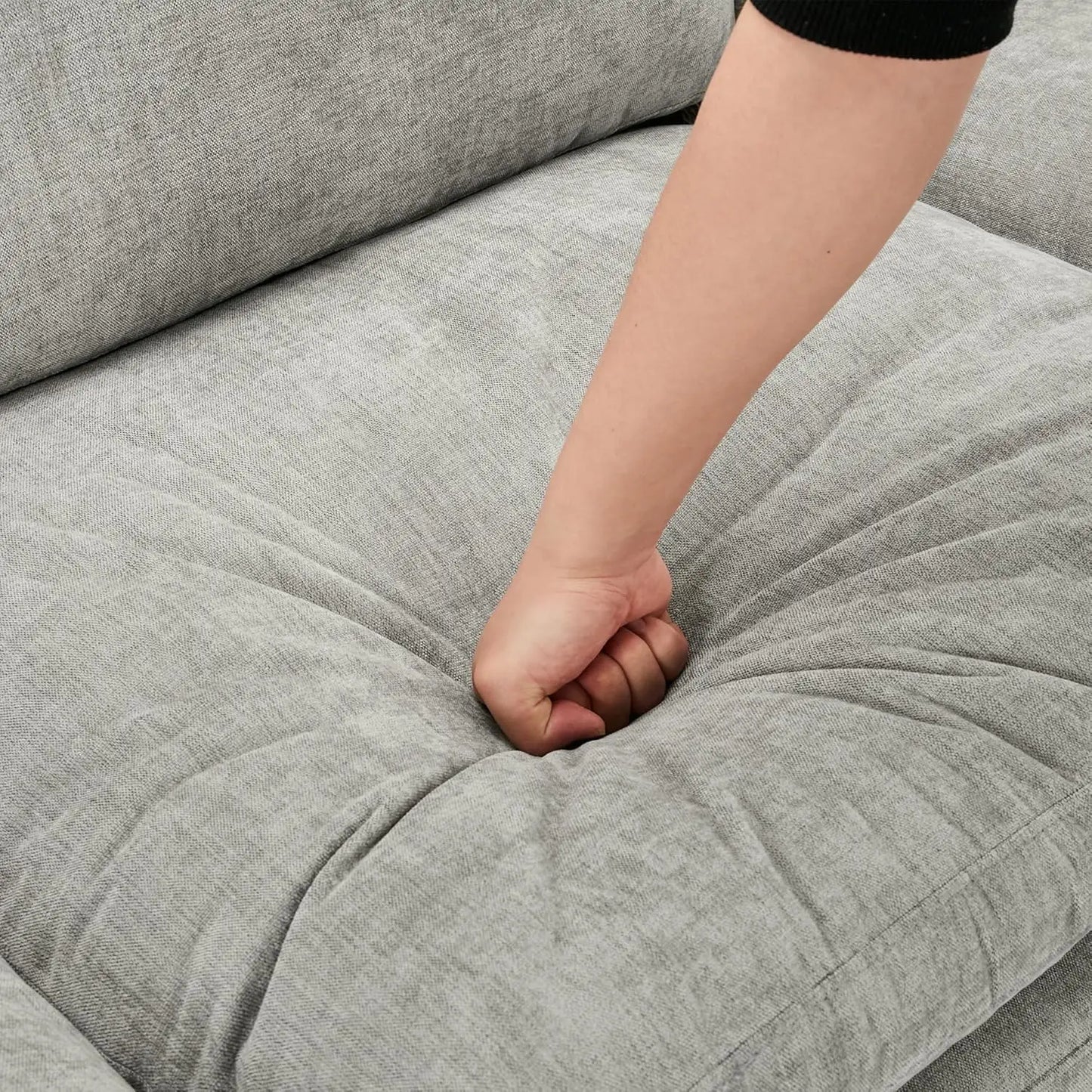 2-Piece Chenille Cloud Sofa Set | Oversized 3-Seater Couch & Loveseat with Double Plush Cushions