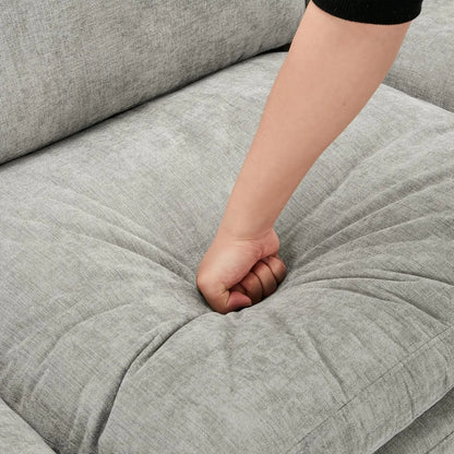 2-Piece Chenille Cloud Sofa Set | Oversized 3-Seater Couch & Loveseat with Double Plush Cushions