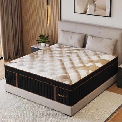 Sweetlove Hybrid Pocket Spring Mattress – Gel Memory Foam, Medium Firm, 12" & 14"