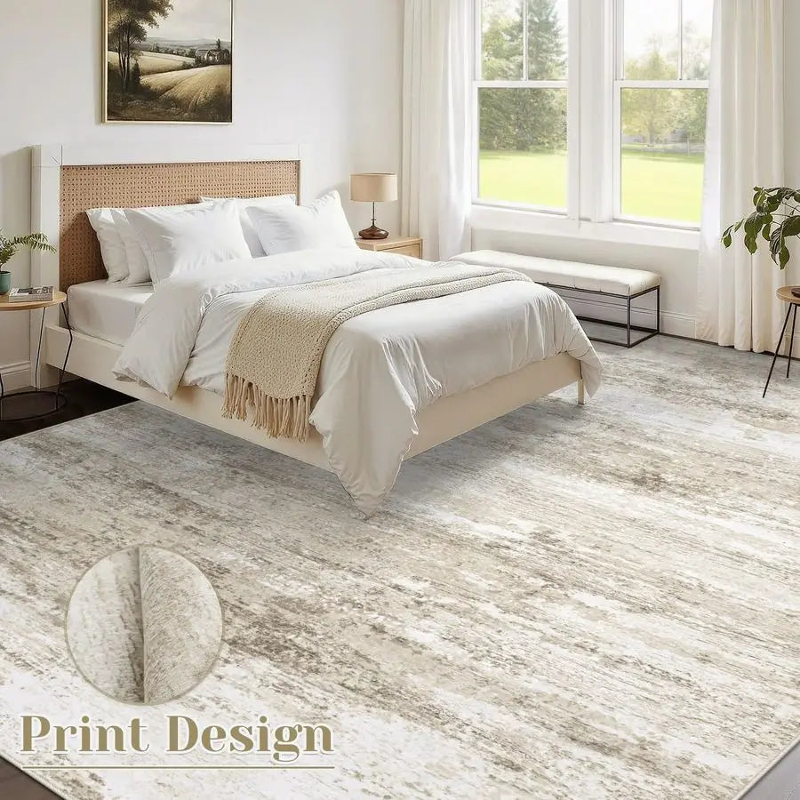 Abstract Area Rug 8x10 – Soft, Non-Slip, Machine Washable for Living Room, Bedroom & Nursery
