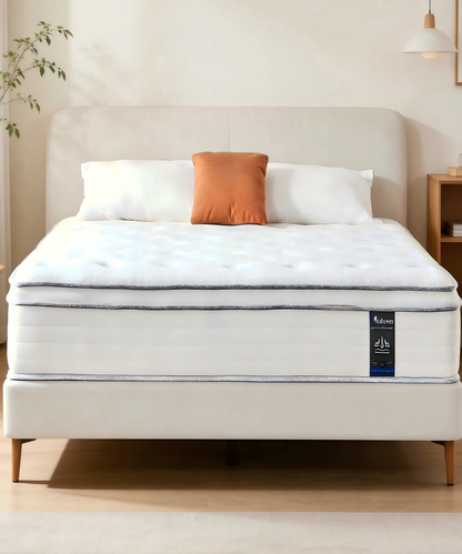 Madevos Hybrid Mattress – Pocket Springs & Foam, Medium Firm, Motion Isolation, 10"–14"