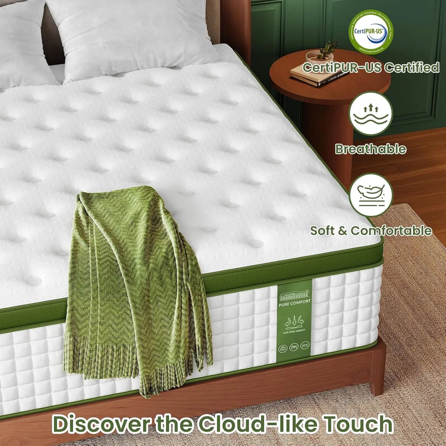 BedStory Hybrid Mattress – Gel Memory Foam & Pocket Springs (12" & 14", Full/Queen/King)