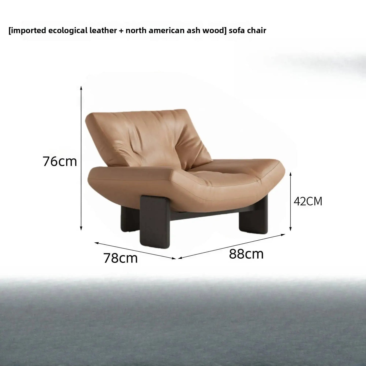 Italian Leather Single Seater Lounge Chair – Designer Leisure Accent Chair