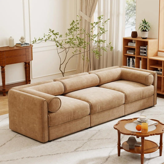 109'' Oversized Chenille Modular Sectional Sofa with Storage