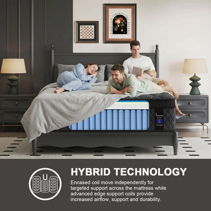 Sweetlove Duchessz Hybrid Mattress – Gel Memory Foam & Pocket Springs, Medium Firm, 10"–14"