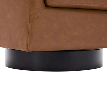 360° Swivel Barrel Chair Set of 2 | Upholstered Accent Armchair for Living Room & Bedroom
