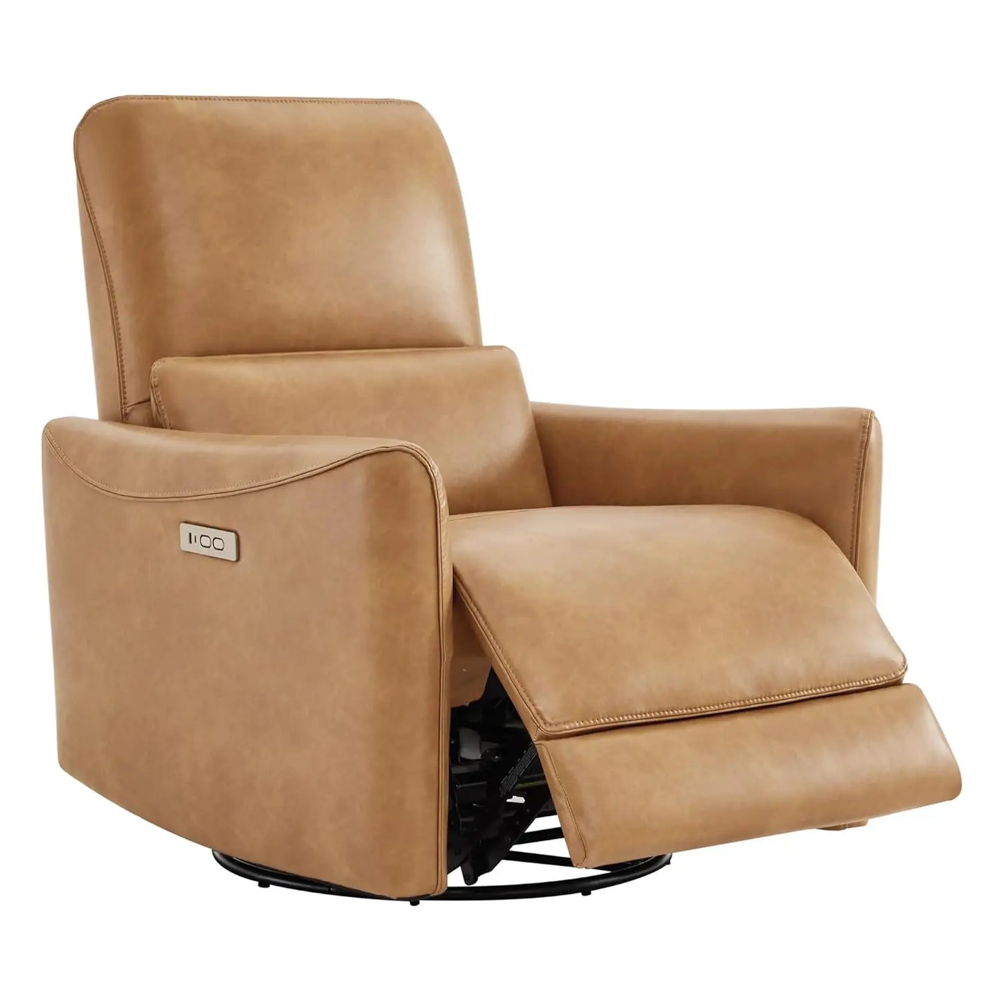 Power Swivel Glider Recliner Chair with Lumbar Support & USB Charging