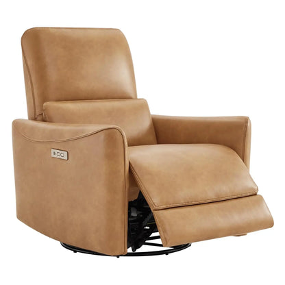 Power Swivel Glider Recliner Chair with Lumbar Support & USB Charging