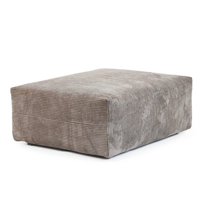 141" L-Shaped Corduroy Sectional Sofa with Ottoman | Oversized 3-Seater with Removable Covers