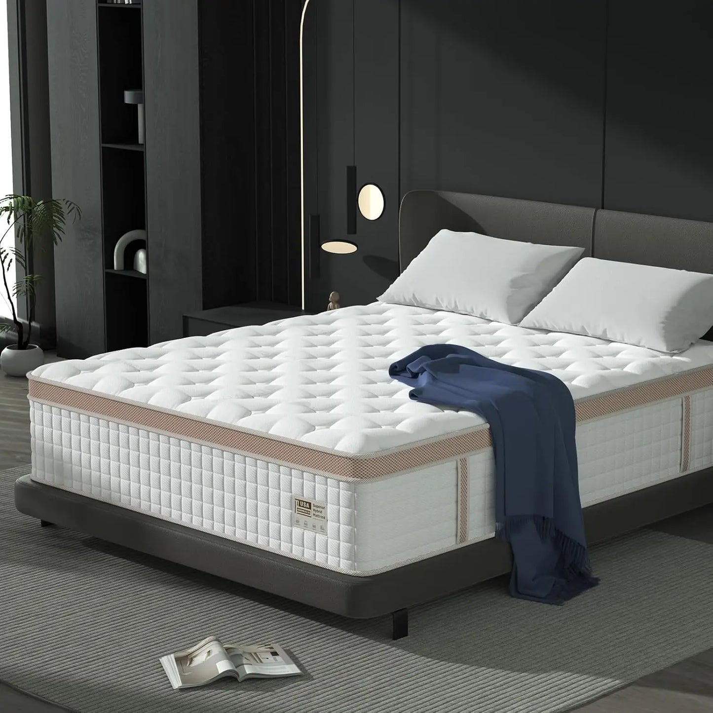 BedStory 14" Luxury Hybrid Mattress – Gel Memory Foam & Pocket Springs, Made in USA