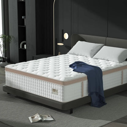BedStory 14" Luxury Hybrid Mattress – Gel Memory Foam & Pocket Springs, Made in USA