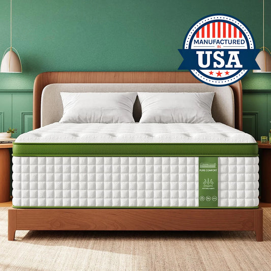 BedStory Hybrid Mattress – Gel Memory Foam & Pocket Springs (12" & 14", Full/Queen/King)