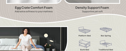 BedStory 14" Luxury Hybrid Mattress – Gel Memory Foam & Pocket Springs, Made in USA