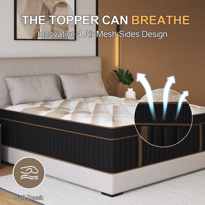 Sweetlove Duchessz Hybrid Mattress – Gel Memory Foam & Pocket Springs, Medium Firm, 12" & 14"