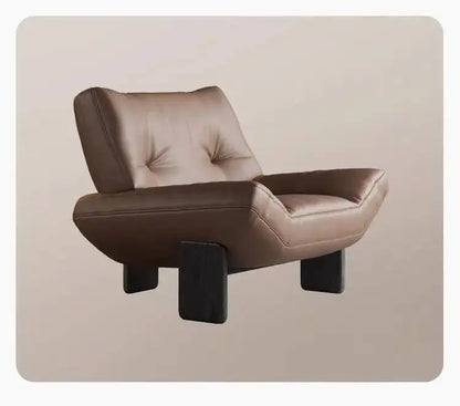 Italian Leather Single Seater Lounge Chair – Designer Leisure Accent Chair