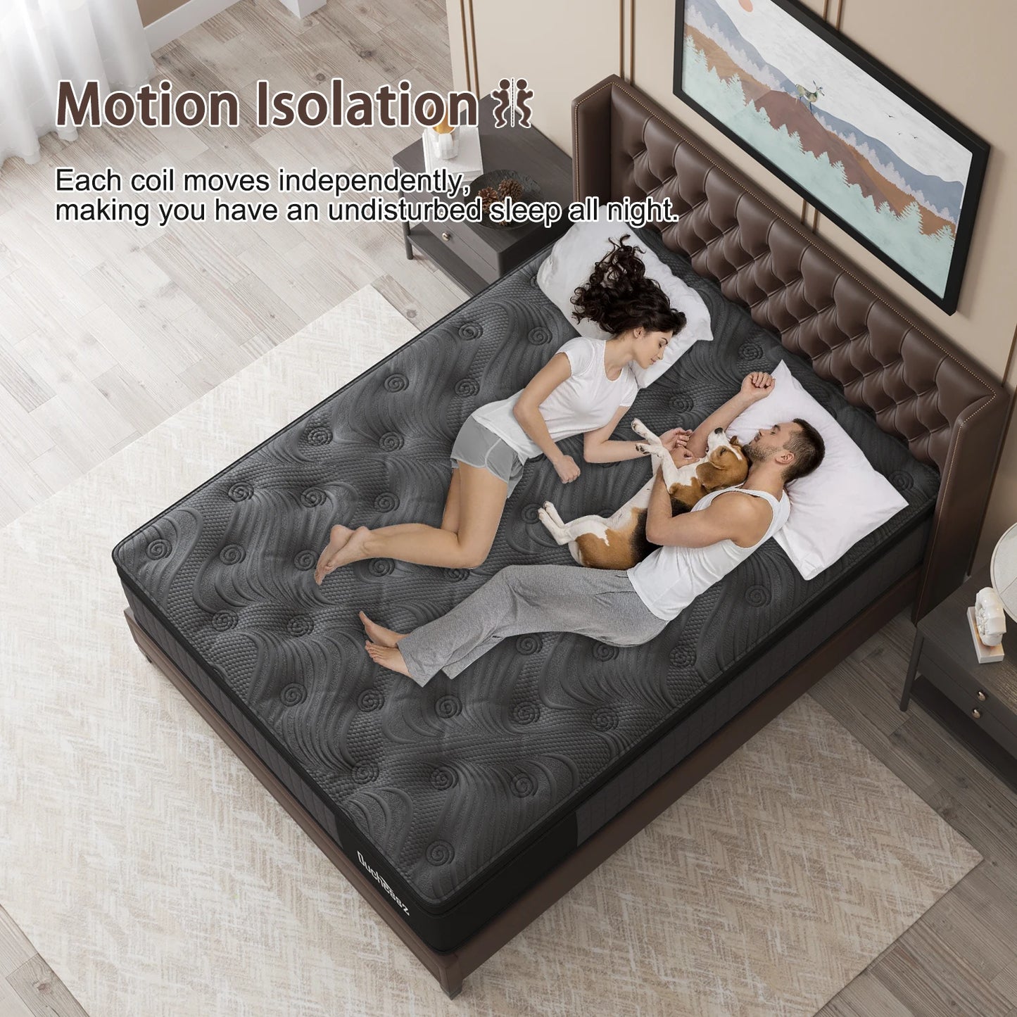 Sweetlove Euro Top Hybrid Mattress – Pocket Spring & Gel Memory Foam, Medium Firm, 14"