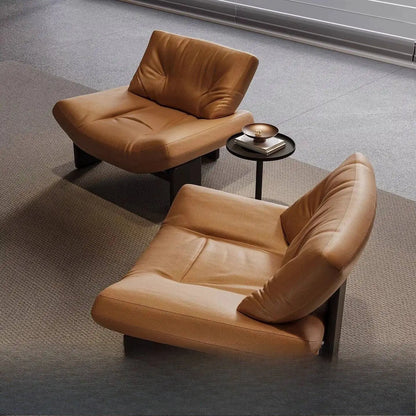 Italian Leather Single Seater Lounge Chair – Designer Leisure Accent Chair